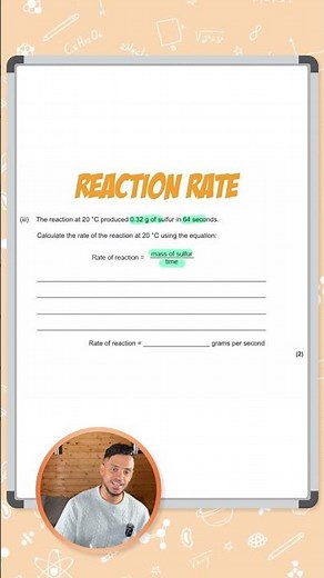GCSE Chemistry: Exam Question | Reaction Rate Calculation