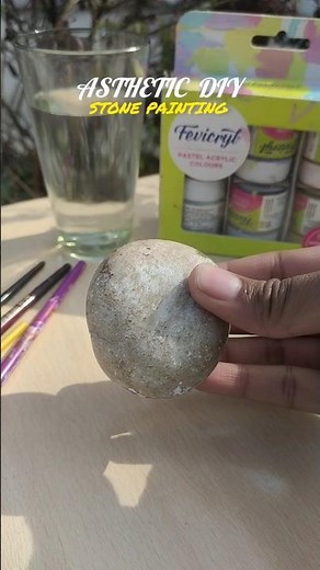 Easy Stone Painting for Beginners 🎨✨ | Aesthetic DIY Rock Painting | Relaxing Art 🌿🪨#StonePainting