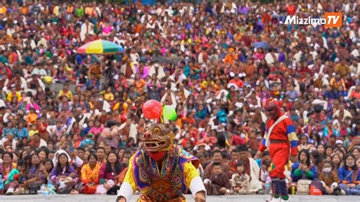 17K views · 14 reactions | Thousands of Bhutanese people dressed in colourful dresses gather at Tashichho Dzong Buddhist monastery in the kingdom's capital, Thimphu, to celebrate the Buddhist Tshechu festival. | Mizzima - Myanmar News - English Edition | Facebook