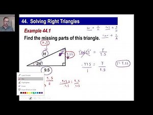 Saxon Math - Algebra 2: 3rd Edition (Lesson 44 - Solving Right Triangles)