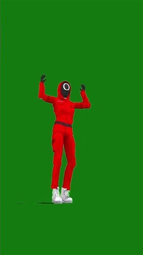 🕺Juego del calamar personaje bailando pantalla verde [ Efectos especiales de baile CHROMA KEY ]