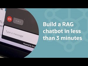 Build a RAG chatbot in less than 3 minutes, using Oracle Database 23ai and the Generative AI Service