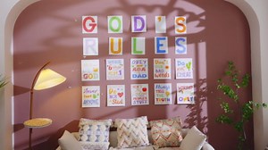 20 Pieces Ten Commandments Poster for Kids Christian Bible Verse Poster Inspirational Religious Scripture Wall Decor for Classroom Church Sunday School Christian Scripture Home Decor (Bright Base)