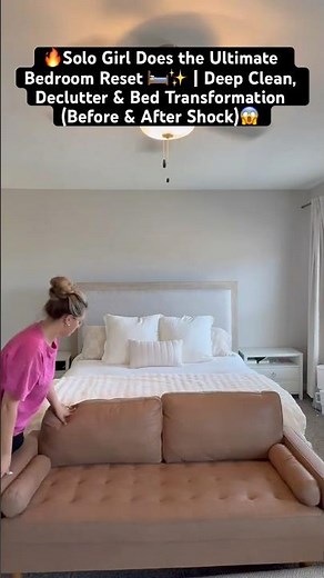 Bedroom Chaos to Calm: Extreme Makeover in (1-Hours) 🏠🎀✨ #home #deepcleaning