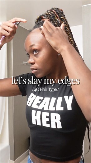 Laying down these 4C Edges 🤗 #explore #relatable #hairtutorial #4chairstyles