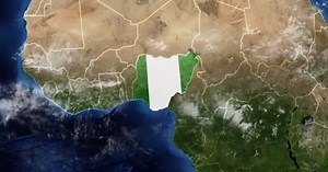 Animated Earth Globe Zoom to Nigeria Map Highlight