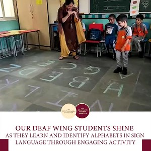 1K views · 69 reactions | Communication via Sign Language Watch as they engage in a fun performance activity, learning and identifying alphabets in sign language.  #DeafWing #SignLanguageEducation #EmpowermentThroughEducation #mondaymotivation #monday #mondayvibes #specialkids #specialschool #pcf #mbcn #BeyondSympathy | The Ponty Chadha Foundation | Facebook