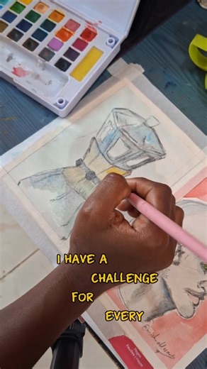 Michelle | Painting Tutorials on Instagram: "An audio you can post your unfinished work too 💚 . . #artist #drawingoftheday #artsupport #illustrator #sketchdrawing"