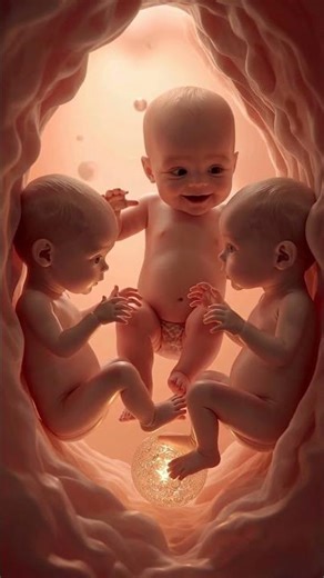 Triple Baby in Womb | Miracle Triplet Pregnancy & Fetal Movements October 1, 2025 #shorts #pregnancy