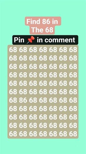 FIND 86 IN 68 #youtube #quiz #riddles #trending #viral #shorts.