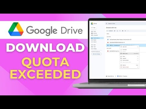 How To Fix “Download Quota Exceeded For This File” Error Google Drive (Working 2025)