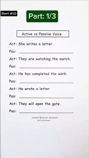 Active - Passive Voice Made Easy | Part 1