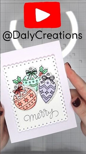Coloring Christmas Ornaments with Copics 🎄 Easy Card Idea