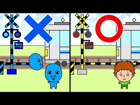 【アニメ】青鬼、踏切(ふみきり)を作る