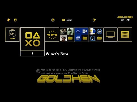 PS4 Gold Theme