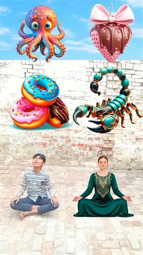 Mrch 29 Chocolate Strawberry octopus donuts scorpion shawarma cockroach magic video
