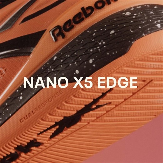 Meet the Nano X5 Edge - built for high-performance training. Engineered with Dualresponse foam, a Metasplit outsole, and a durable Flexweave upper, this shoe delivers stability, control, and comfort through every workout. Train with confidence & Push every rep further. Shop Now. | Reebok