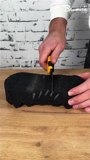 Sponge hack for window gaps cleaning #easy #windowgaps #cleaningtrick