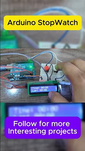 ⏱️ Arduino Stopwatch w/ Lap! #arduino#diy