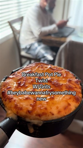 Unique Breakfast Pot Pie with Grits Twist