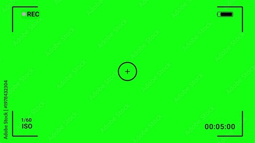 Professional DSLR Camera Recording Interface Overlay with Digital Settings and Timer Frame Viewfinder 4k video