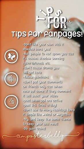 Tips for fanpages!