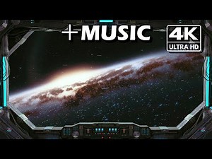 4K 8hours Spaceship Window View - Calming, Ambience, Study (ASMR)