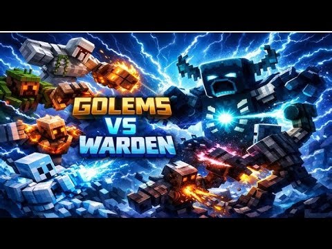 Different Golems vs Warden in Minecraft | live now