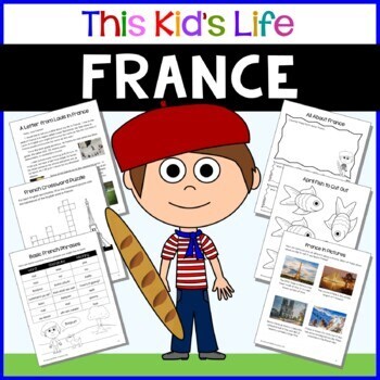 France Country Study: Reading & Writing   Google Slides/PPT Interactive Unit