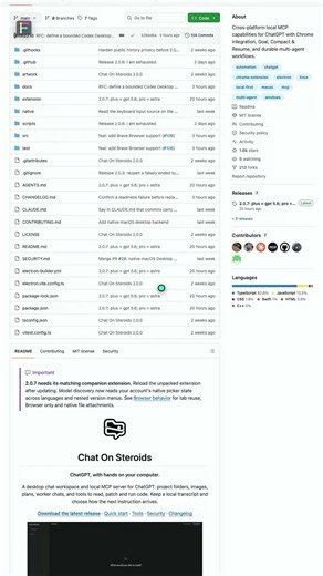 totec448-spec/chat-on-steroids — ChatGPT, with hands on your computer. 🟢 Clone #Shorts