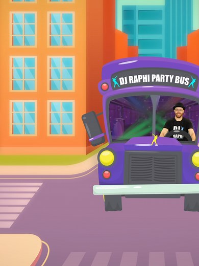 ‏All aboard the DJ Raphi bus! #wheelsonthebus #kidslearning #kidsdances