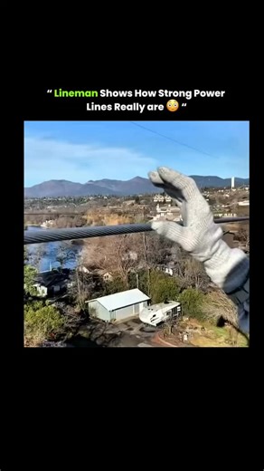 sci || tech || history on Instagram: "A lineman working high above the ground shows the strength of the power line and the safety skills used by professionals on high-voltage systems. . . . Using special tools and careful techniques, the lineman handles the line to show how it carries electricity safely while following strict safety rules to stay protected during the job. . . .."