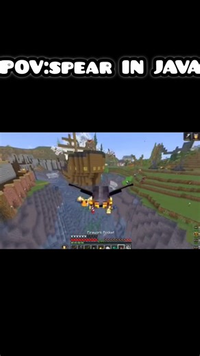 pov:spear in java vs spear in bedrock #minecraft spear #minecraft af#innocent_vibes #minecraftjava