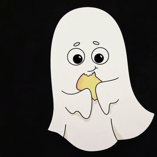 Toast ghost looping halloween projection