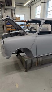 A blank canvas in Mini form, ready to be prepped! What colour would you choose for this body shell? 🎨 #minisportltd #classicmini #minishell #bodyshell | Mini Sport Ltd