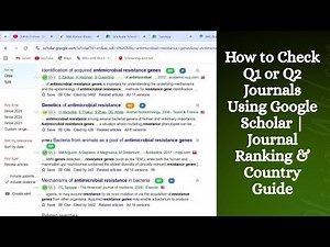 How to Check Q1 or Q2 Journals Using Google Scholar | Journal Ranking & Country Guide
