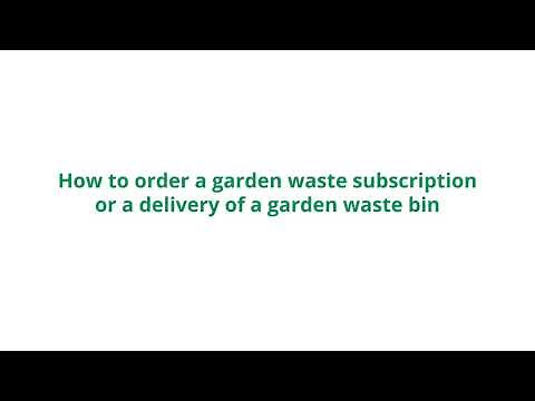 How to order a garden waste subscription