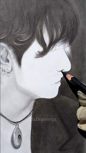 Trust the process 😃🫶💜 #Btsbtsfanart Jungkook Drawing Freehand 🎨 💜 ✨️ #btsdrawings #bts #jungkook