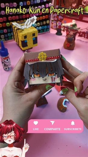 🤎 Hice a #hanakokun en #papercraft #toiletboundhanakokun #diy #craftideas #manualidades #giftideas