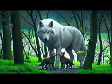 Wild Wolf Mom Protecting Her Cubs