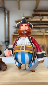 9K views · 1.7K reactions | A clipart image inspired this character. This automaton was initially planned as a one-off, but I’m now creating an edition of 10! #Automata #automaton #pirate #canon #mechanicalcreations | Mechanical Creations | Facebook