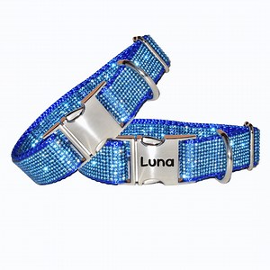 Engraved Rhinestone Dog Collar, Personalized Bling Dog Collar, Crystal Dog Collar, Custom Dog Collar, Large Dog Collar Boy XXS - XXL, 51 - Etsy