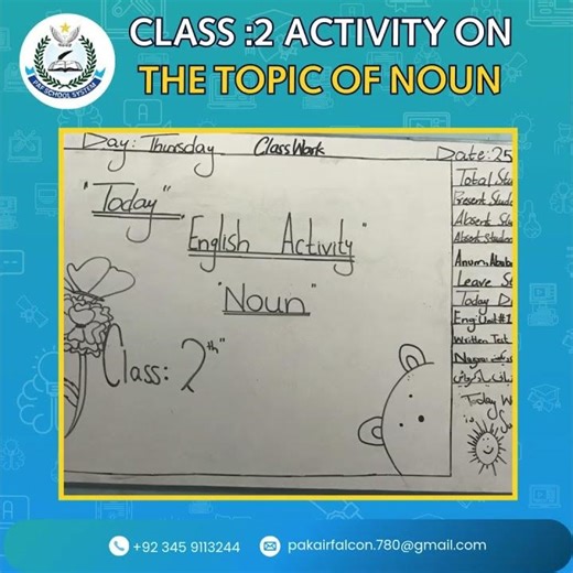 ✨📚 Class 2 Activity on Nouns! 🌟 ✏️