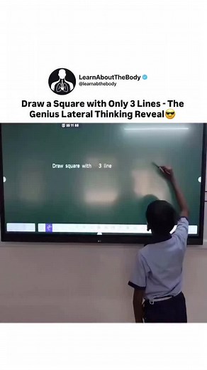 Draw a Square with 4 Lines: Lateral Thinking Solution