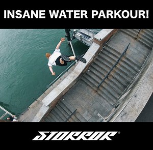 19M views · 173K reactions | Some of our best (and worst) water Parkour challenges! This video features members of the STORROR team of professional parkour athletes, who each have more than 14 years of experience. You must not attempt to copy any stunts or maneuvers or other activities performed in this video. | Storror | Facebook