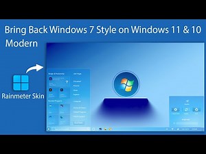 Bring Back Windows 7 Style on Windows 11 & 10 | Modern Rainmeter Skin 2025