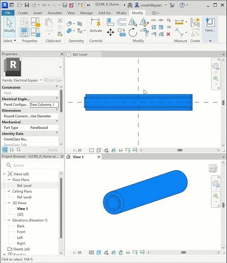 Revit family creation - Plumbing hume pipe, #revit #bim