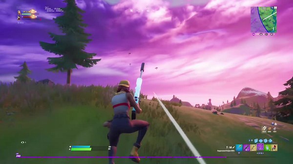 Epic 231 Metre Sniper Shot in Fortnite - Silent Sniper Gameplay