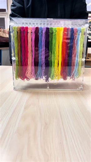 🌈 Your floss — now in full rainbow mode. Our new Rainbow Acrylic Floss Hangers reflect shifting colors from every angle — soft pink, glowing gold, hints of green and blue as they catch the light. Organized upright in our Clear Acrylic Floss Box, they turn your thread collection into a stunning rainbow display that’s both functional and beautiful. ✨ Eye-catching shimmer ✨ Premium, durable acrylic ✨ Designed for full-length floss hangers ✨ Makes organizing feel exciting 🛒 Upgrade your craft spac
