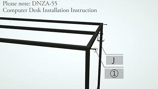 HOMEYFINE JOISCOPE Computer Desk,Laptop Table with Storage for Controller,Wood and Metal,Study